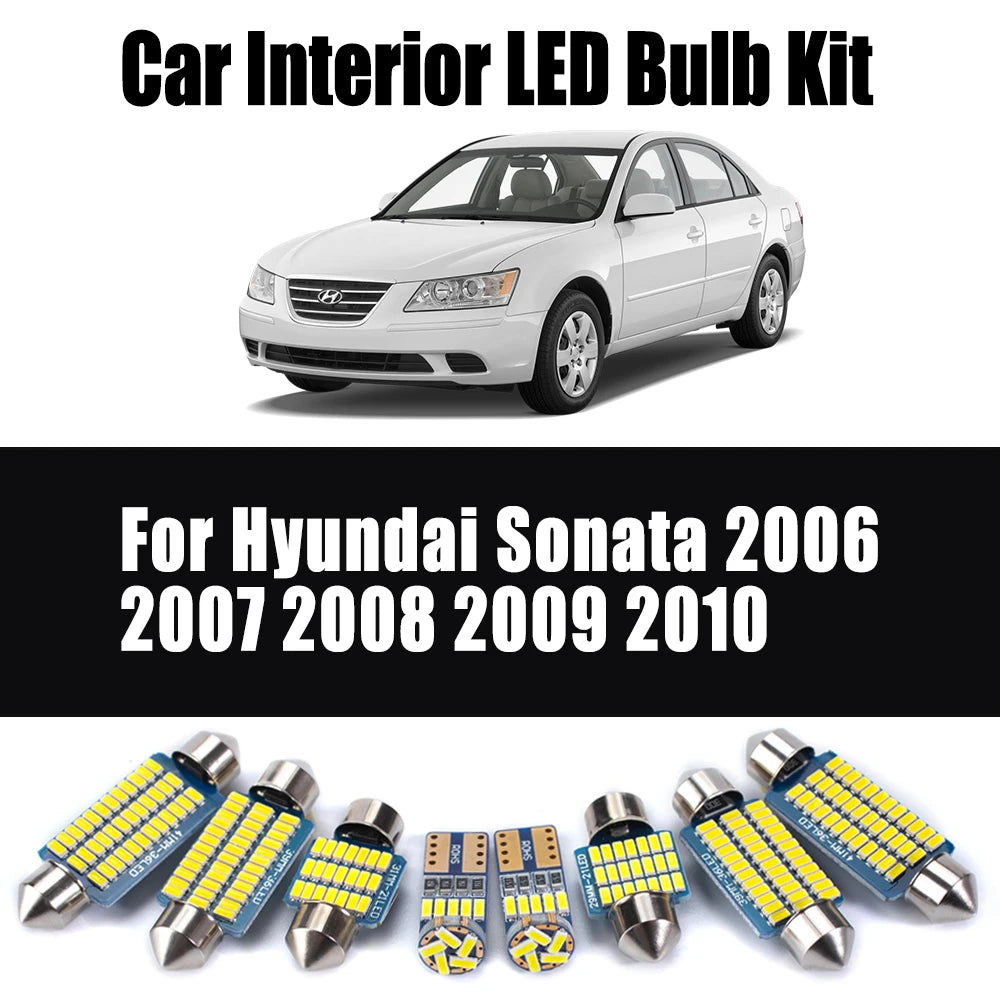 14-Piece LED Interior Light Kit for Hyundai Sonata - Canbus Error-Free Bulbs | AUTOKITSHOP