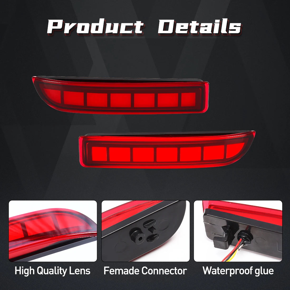 LED Rear Bumper Reflector Lights for Toyota RAV4 2006 2007 2008 2009 2010 2011 2012 For PR | AUTOKITSHOP