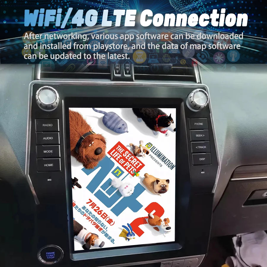 Car Radio 12.1inch For Toyota Prado TXL 2020 Android Smart Screen Stereo GPS Navigation RD | AUTOKITSHOP