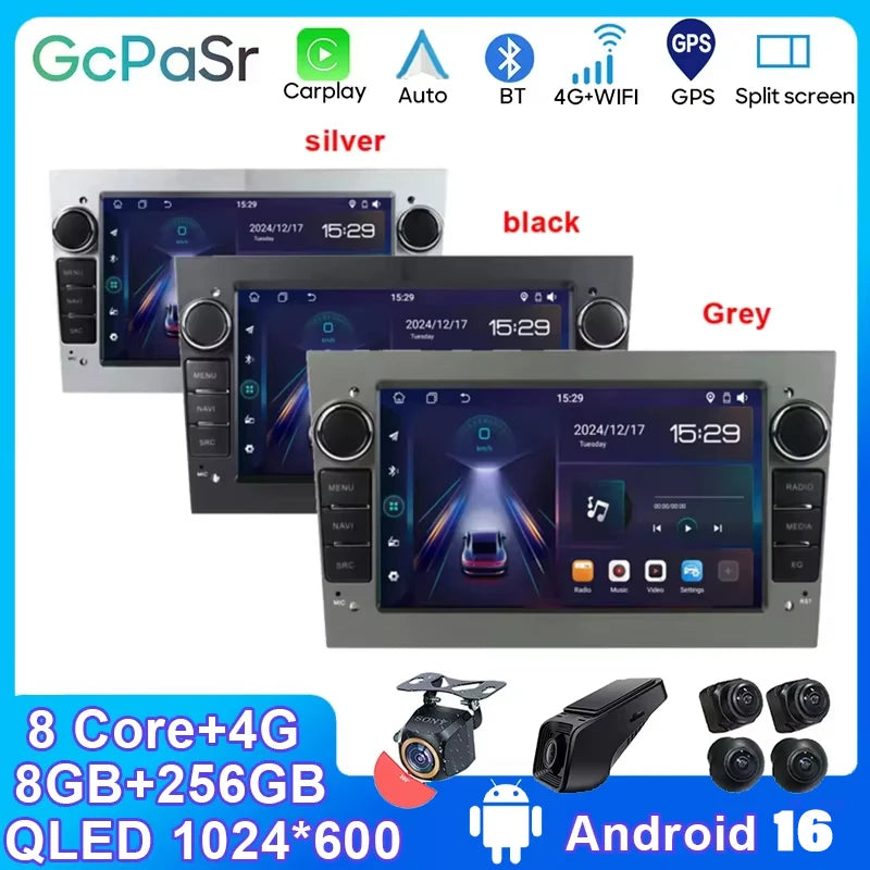 Android 15 Car Radio For Opel Astra H G J Zafira B Corsa C D Antara Vectra Vivaro GPS RDS