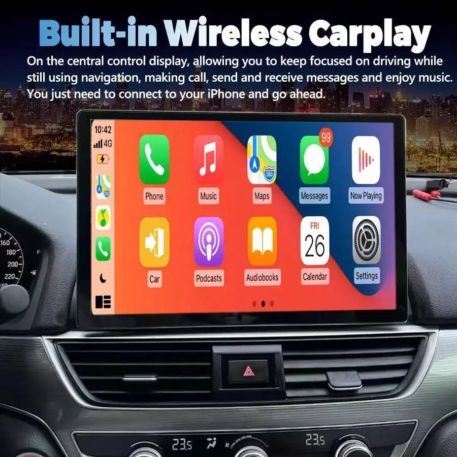 13.3Inch 2K Screen Android15 For Honda Accord 10 2018 2019 2020 2022 WIFI 4G Stereo Car Ra | AUTOKITSHOP