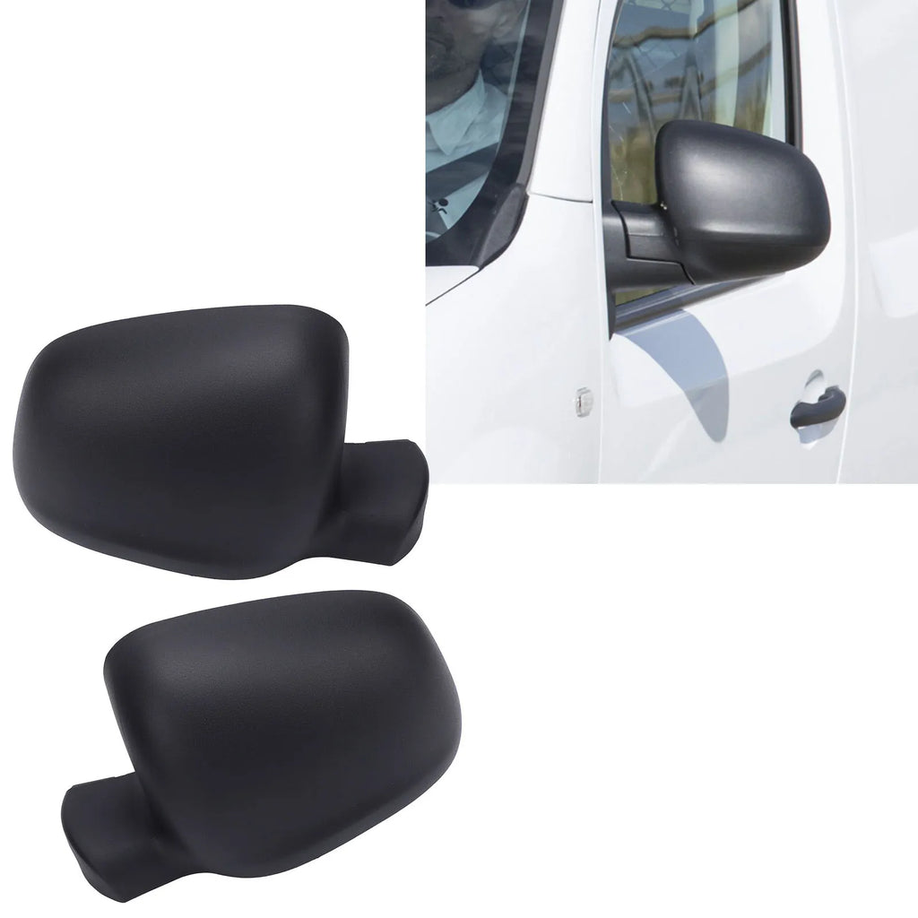 Car Rearview Mirror Cap Strong Protection Black Easy Install Wing Mirror Cover Cap for Kangoo 20 - Automotive LED Light