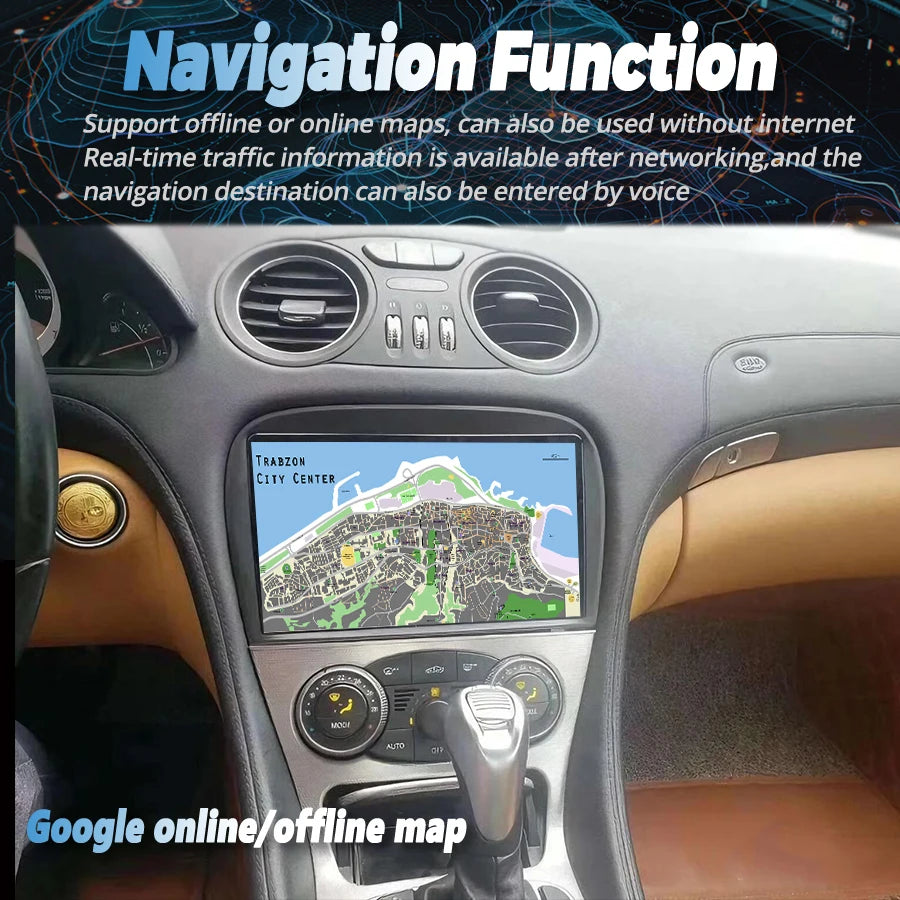9" Android For Mercedes Benz SL R230 SL350 SL500 SL55 SL600 SL65 2001-2007 Car Multimedia