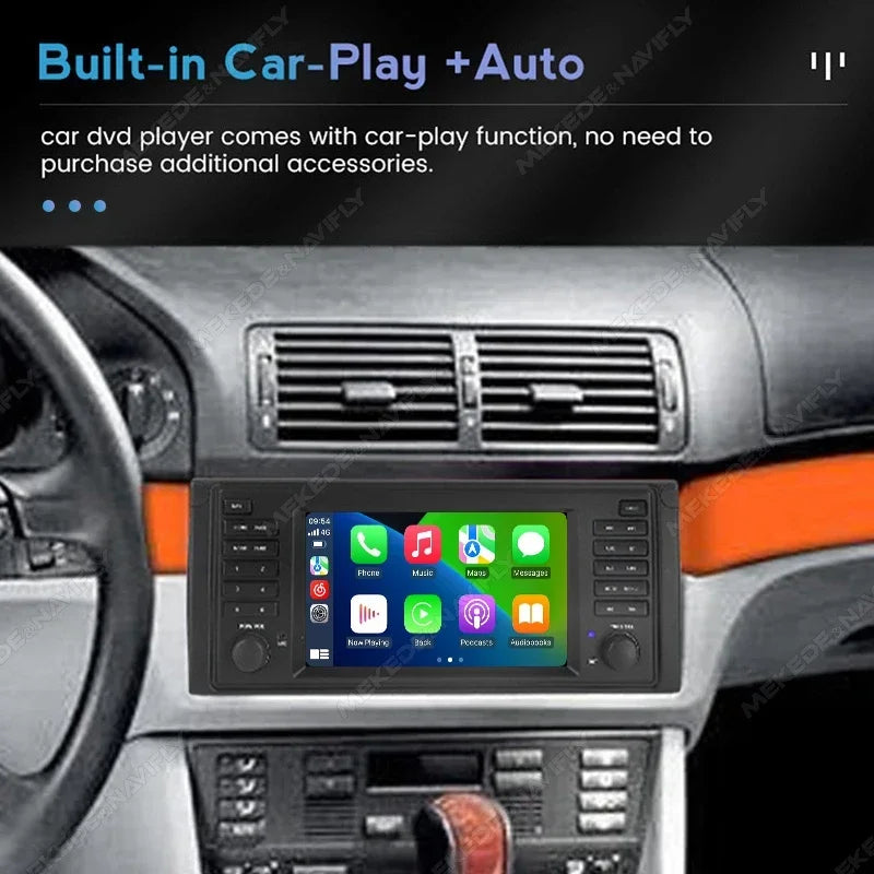 Wireless CarPlay Android Auto Car Radio for 5 Series E39 X5 E53 M5 7inch 2Din Stereo GPS N | AUTOKITSHOP