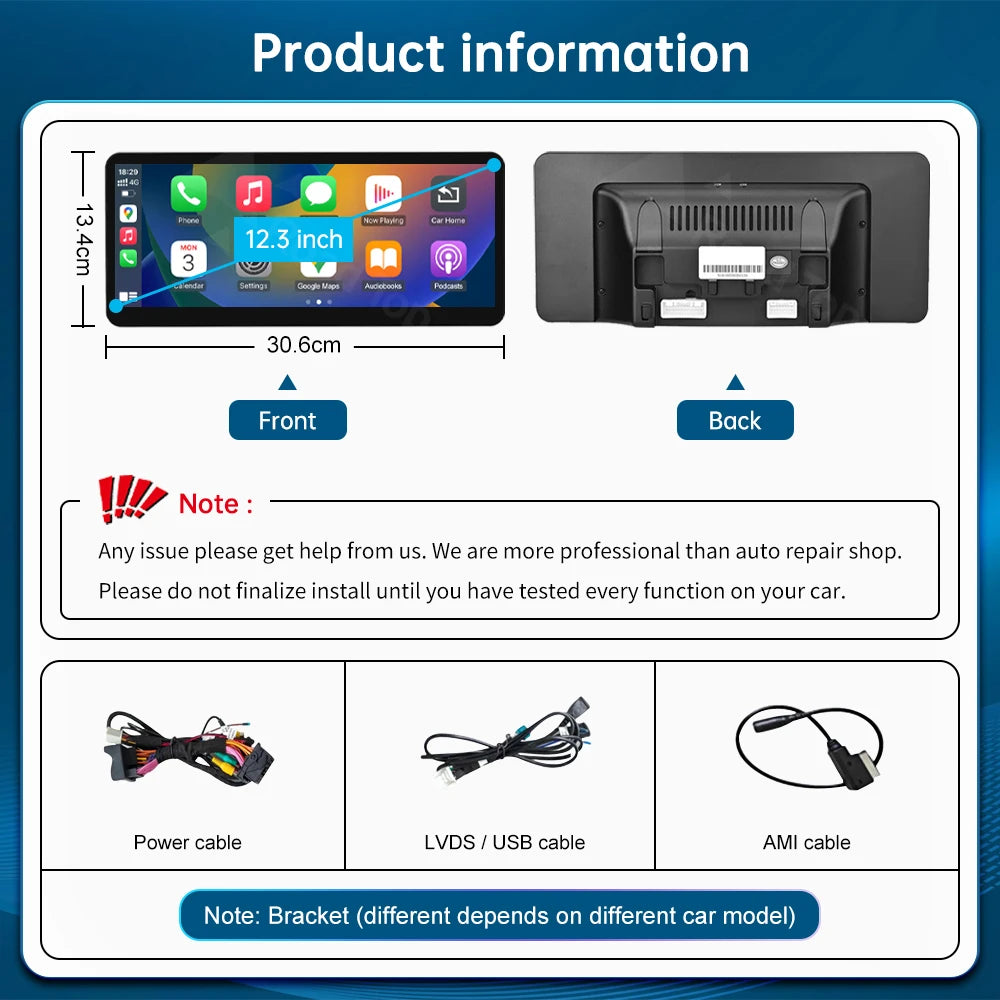 12.3 Ultra-thin Multimedia Dispaly Screen For Mercedes-Benz C Class W204 2011-2014 NTG4.5/ | AUTOKITSHOP