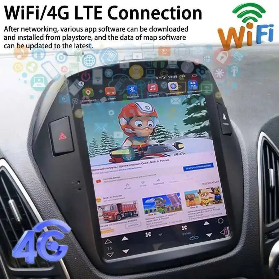 10.4inch DSP Vertical Screen Android 15 Car Multimedia Video Player Head Unit Navigation G