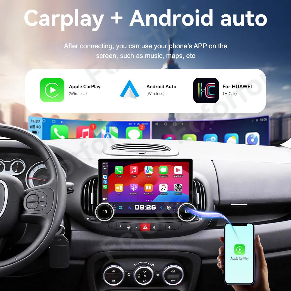 Android 15 Smart Car Stereo 11.5 Inch HD Large Screen Wireless CarPlay GPS Navigation Mult