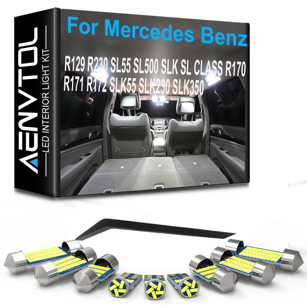 LED Interior Light Kit for Mercedes Benz R129 R230 SL55 SL500 SLK SL Class R170 R171 R172 SLK55 SLK230 SLK350 car Lig...