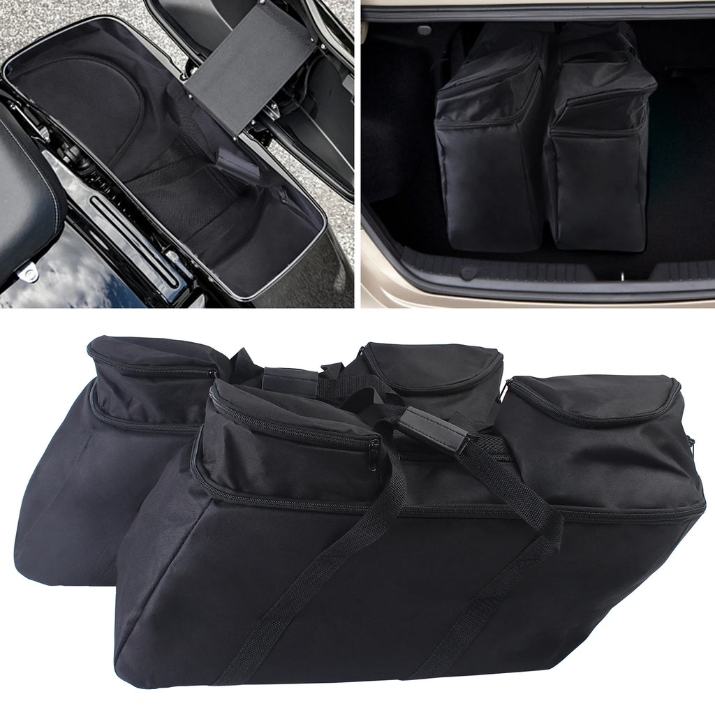 Motorcycle Saddlebag Luggage Soft Liners Travel Pack Bag For Harley Touring Electra Street Glide - Automotive LED Light