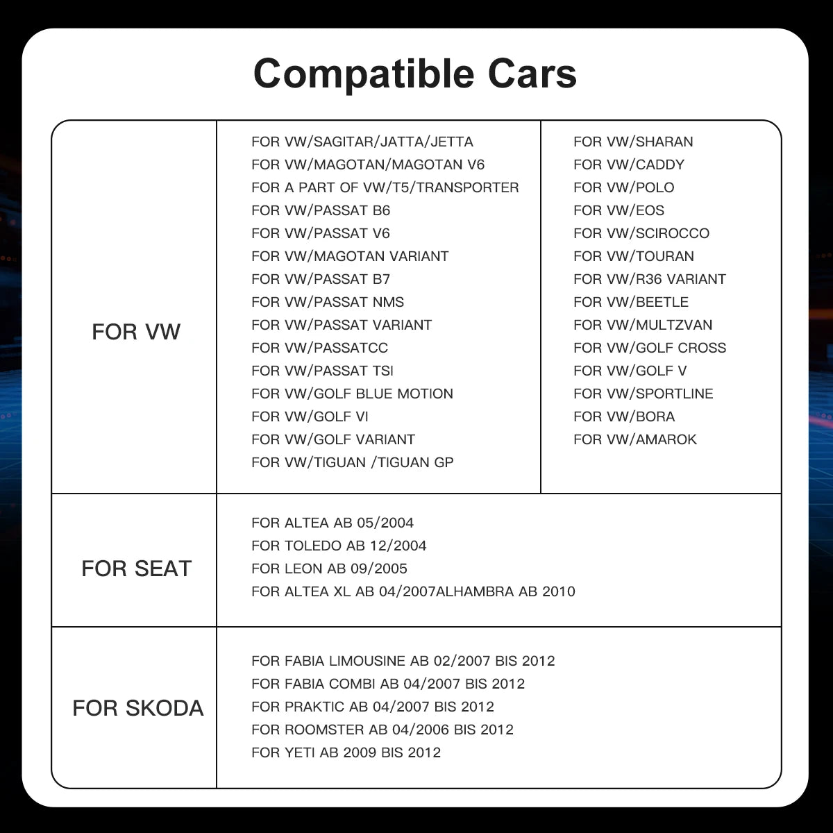 7inch Android Auto Car Radio Multimedia Carplay GPS Stereo For Volkswagen/Seat/Skoda/Passa