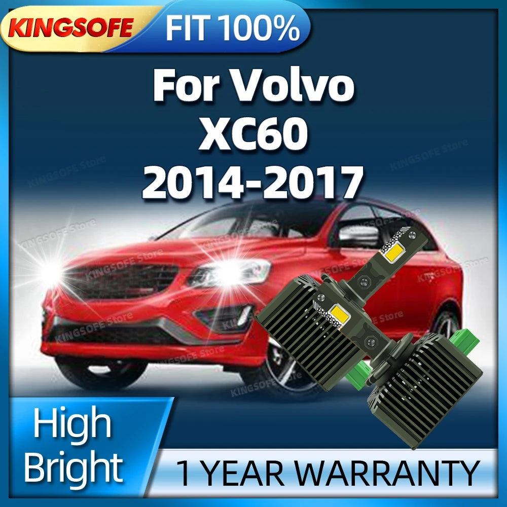 LED Headlights HID Canbus 50000LM D3S Xenon Light Turbo Plug&Play Lamp For Volvo XC60 2014