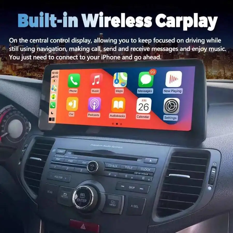 12.3inch Android15 Qled Screen For Honda Spirior 2009-2014 Car Radio Multimedia Video Play | AUTOKITSHOP