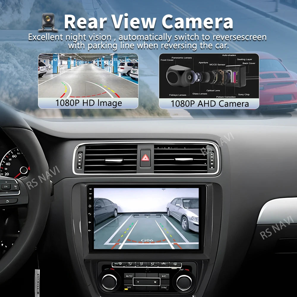 Android 16 For VW Volkswagen Jetta 6 MK6 2011 - 2018 2K QLED Android Car Radio Multimedia