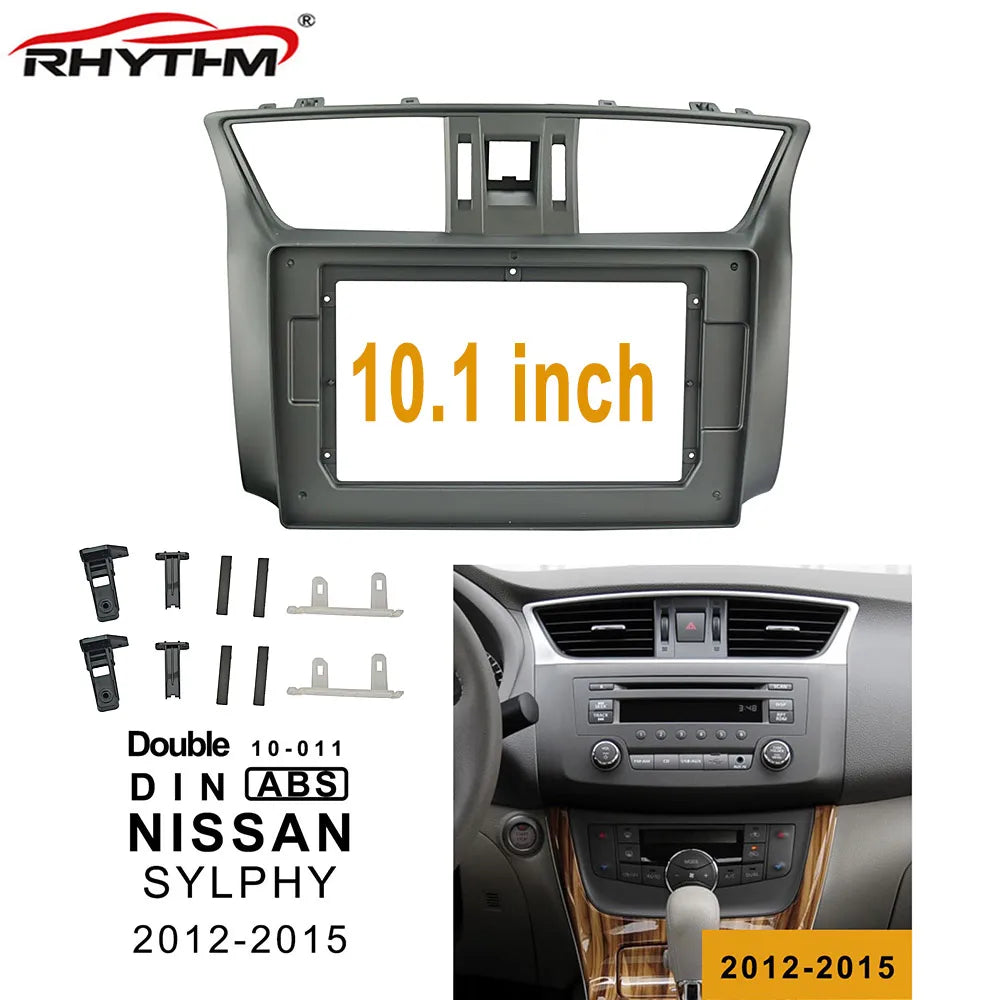 10.1 inch 2din car Fascia For NISSAN SYLPHY 2012-2015 stereo Panel Dash Installation Doubl | AUTOKITSHOP