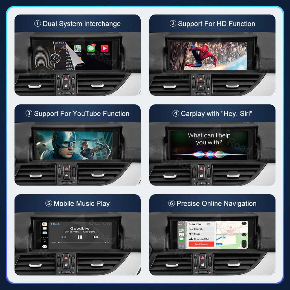 Road Top Wireless CarPlay Android Auto for BMW Z4 E89 CIC EVO System 2009-2018, with Airpl | AUTOKITSHOP