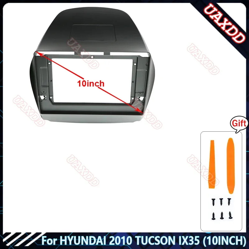 For HYUNDAI 2010 TUCSON IX35 9- 10.1INCH Car Radio Plastic Fascias Panel Dashboard Frame I