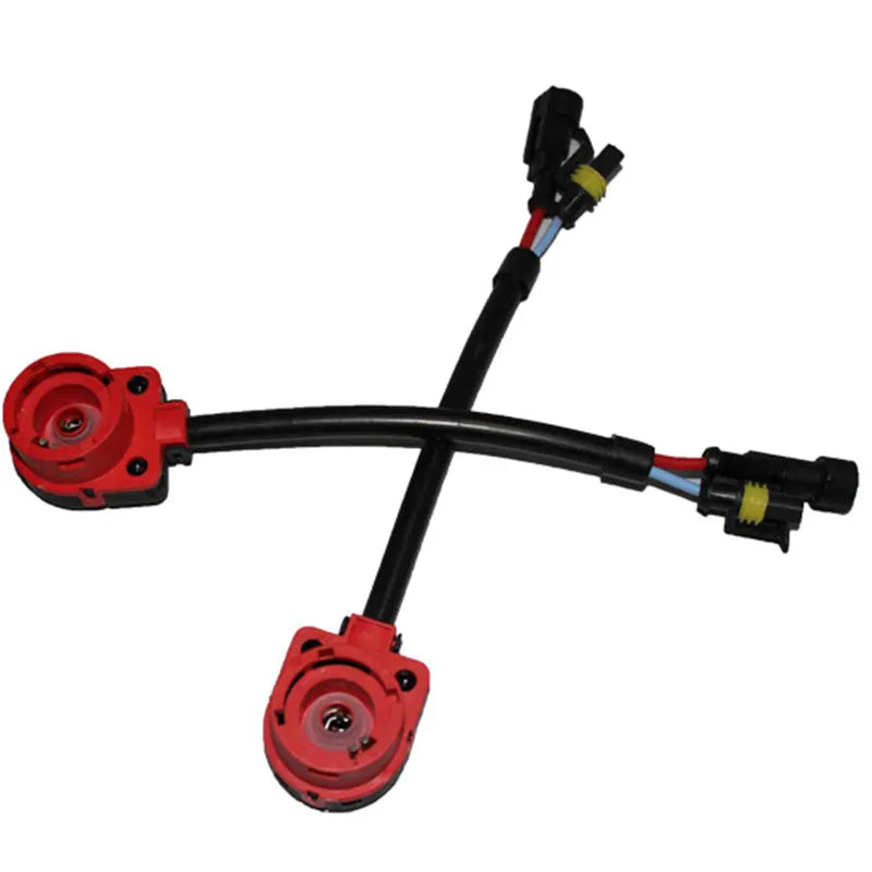 Rockeybright 2pcs D2S D2R D4S cable converter wire harness hid d2s AMP bulb socket holder