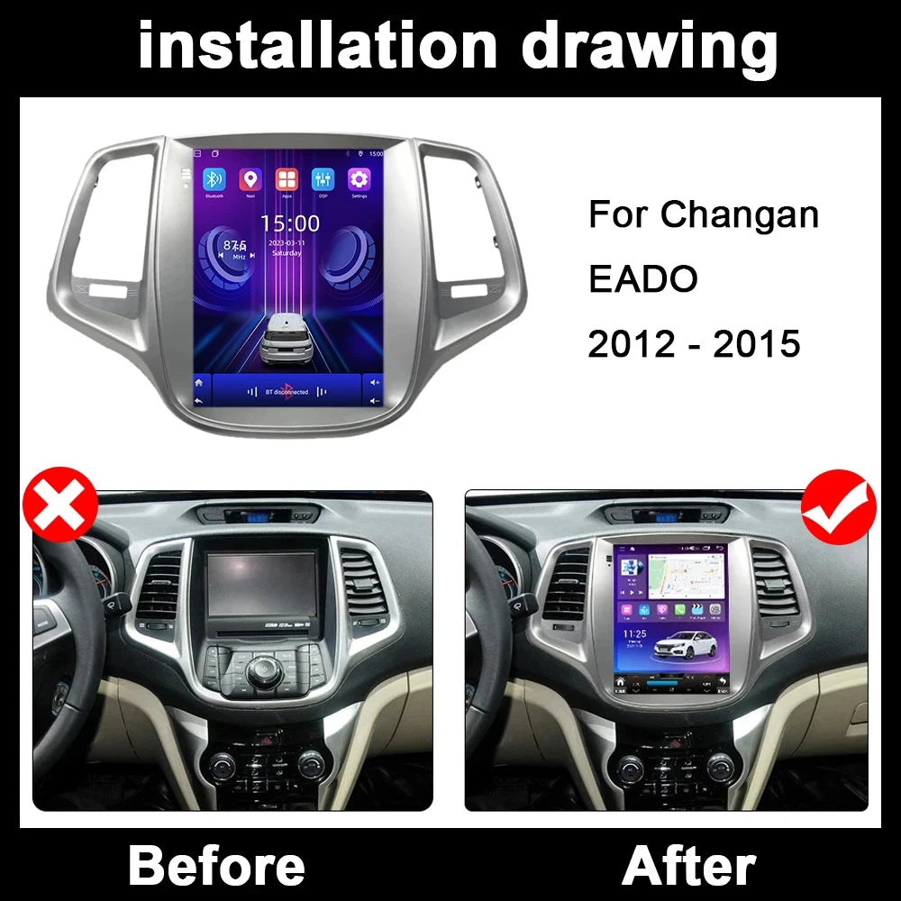 Carplay Android 16 Auto For Changan EADO 2012 - 2015 Car Radio Multimedia Video Player Nav