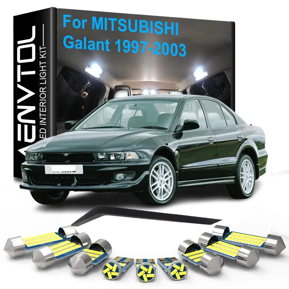 10-Piece LED Interior Light Kit for Mitsubishi Galant - Canbus Error-Free Bulbs | AUTOKITSHOP