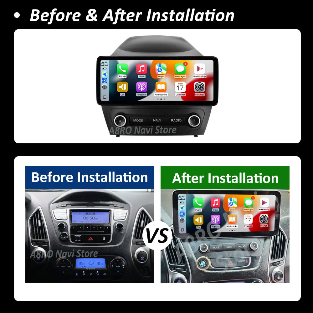 Intelligent System for Hyundai ix35 2010 2011 2012 2013 2014 2015 Android 15 Wireless Carp | AUTOKITSHOP
