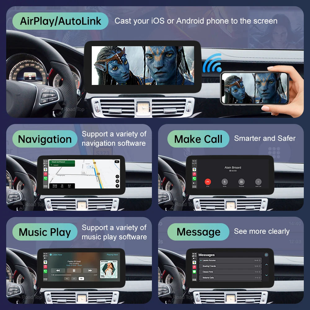 Linux Touch Screen for Mercedes Benz CLS W218 2010-2018 GPS With Wireless Carplay Android