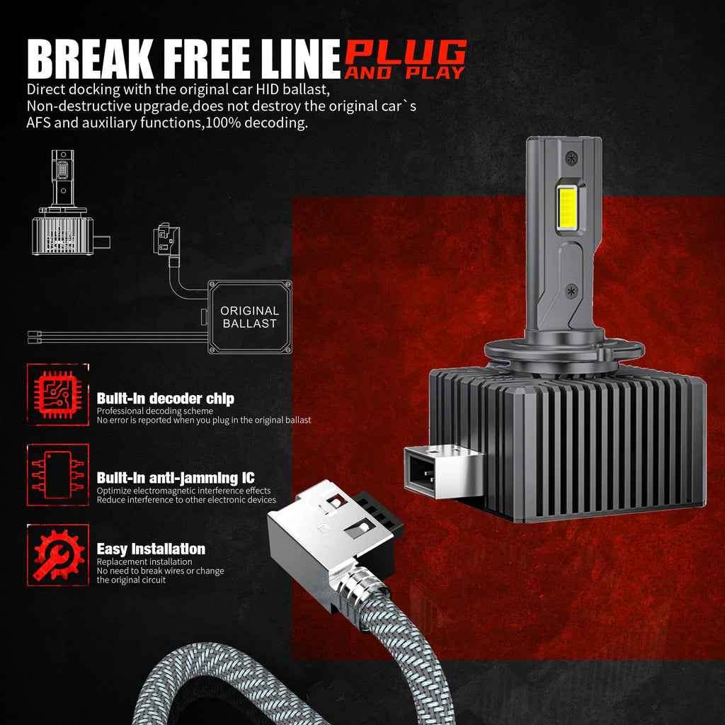 D SERIES 2Pcs D3S Car LED Headlight HID Bulbs D1S D2S D4S D5S D8S Canbus 35W Matching Ball