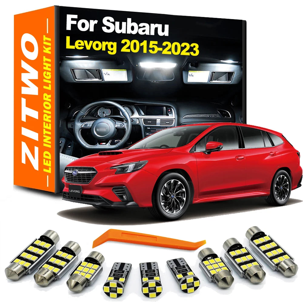 ZITWO 8Pcs LED Interior Dome Map Reading Trunk Light Bulb Kit For Subaru Levorg 2015 2016 2017 2018 2019 2020 2021 2022 2023