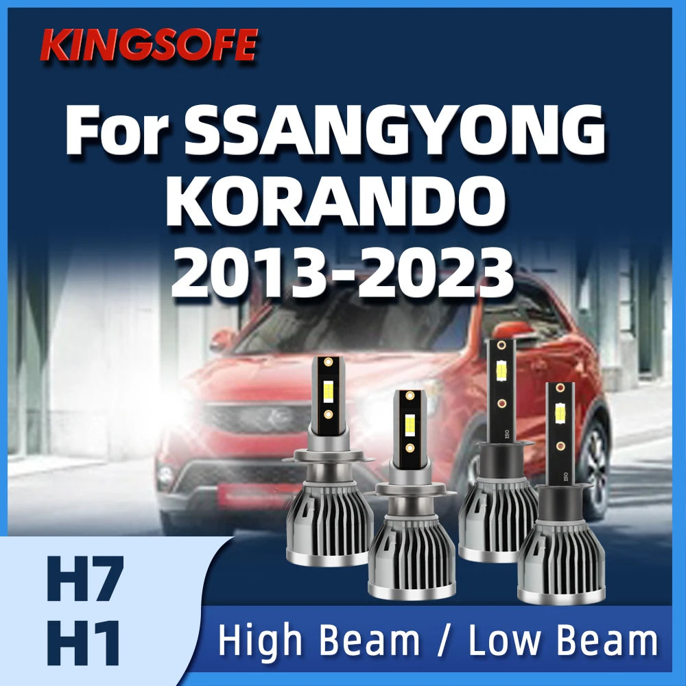 KINGSOFE H7 H1 LED Light Bulb 27000LM Super Bright For SSANGYONG KORANDO 2013 2014 2015 20