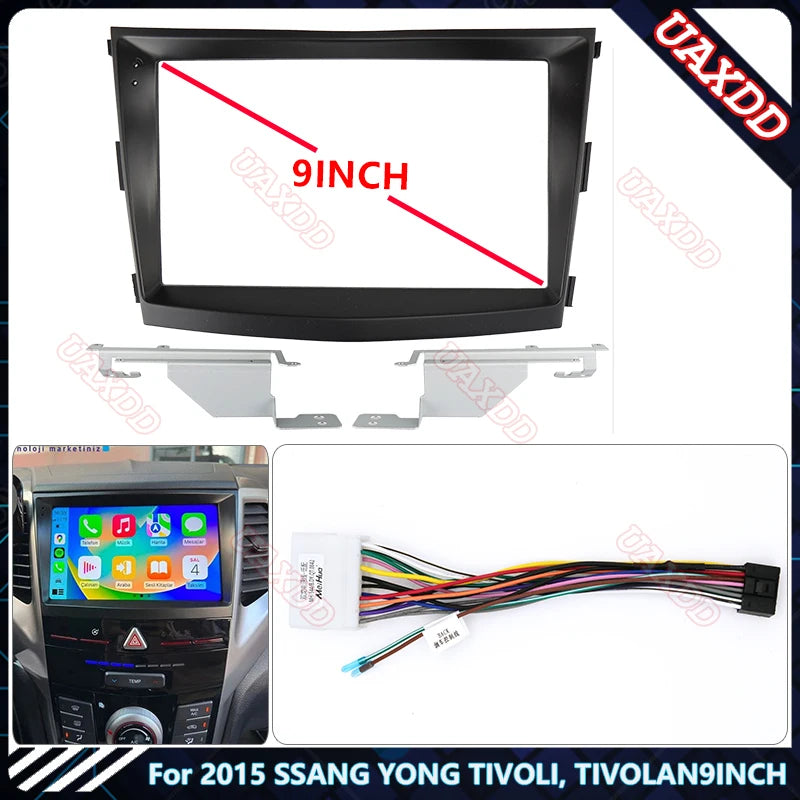 For 2015 SSANG YONG TIVOLI TIVOLAN 9INCH DVD Radio Android Harness Screens Accessories Nav