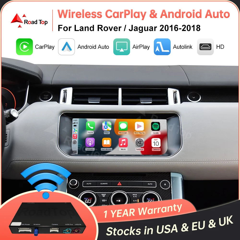 Wireless Carplay Android Auto Ai Box For Land Rover Jaguar Range Rover Evoque Discovery 20 | AUTOKITSHOP