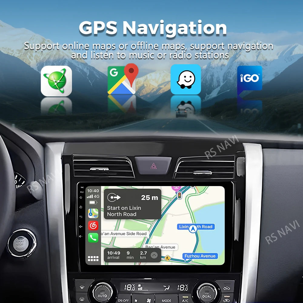 Plug and Play Android 16 Carplay Car Radio For Nissan Teana Altima 2013 2014 2015 GPS Mult