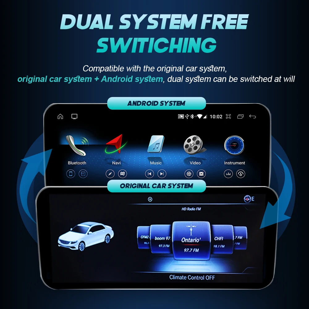 Android 14 Car Radio For Mercedes Benz C Class W204 S204 2007-2015 Wireless CarPlay Multim