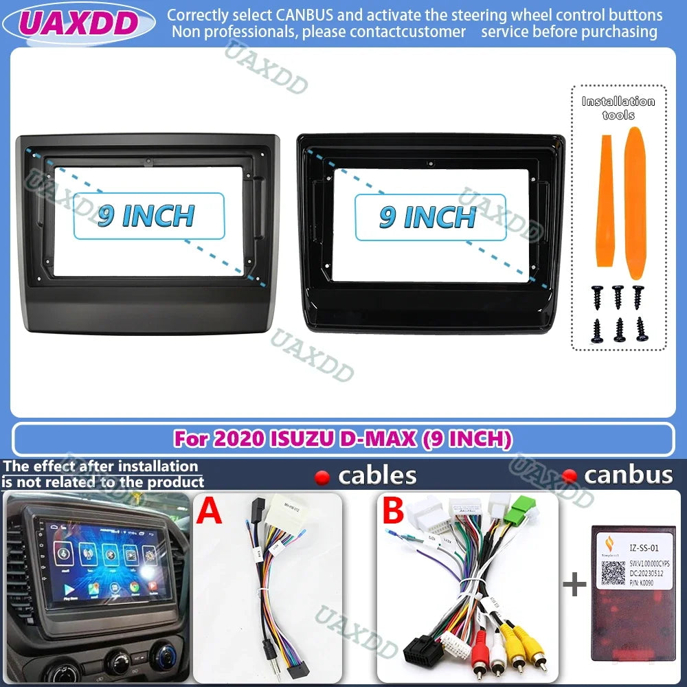 For 2020 Isuzu d max 9inch car cd radio android stereo frame panel fascia dashboard audio