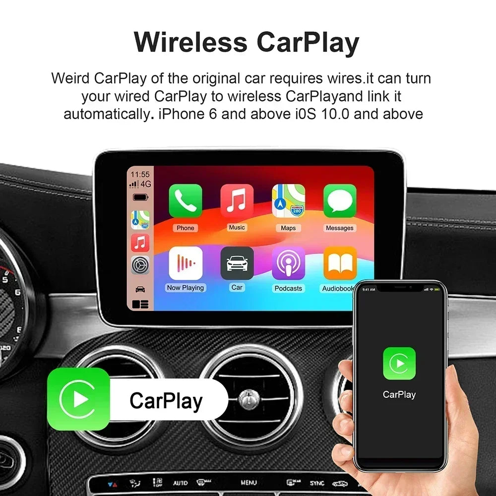 Android 13 CarPlay Smart Ai Box Android Wireless CarPlay Android Auto Adapter For Netflix
