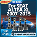 2/4Pcs 180W Led Lamp Car H1 H7 Headlight CSP Light Bulbs For SEAT ALTEA XL 2007 2008 2009