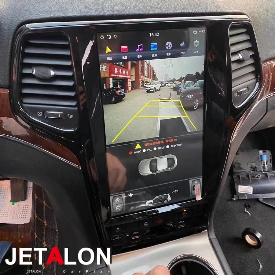 13.6inch For Jeep Grand Cherokee 2010-2019 Vertical Screen Car Radio GPS Carplay Android C