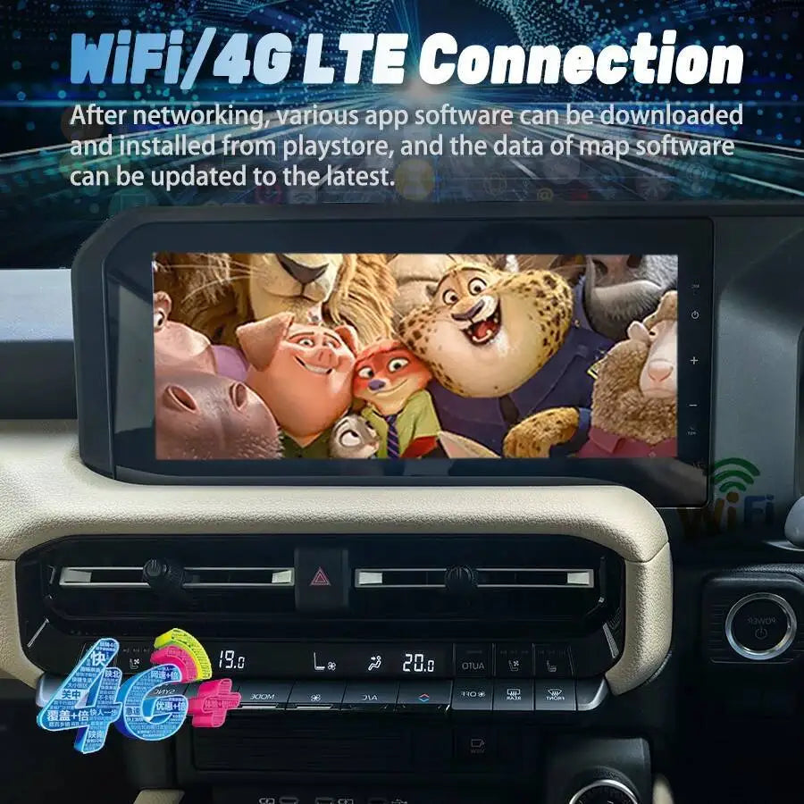 For Toyota Prado 2024 Right-Hand Drive Carplay Multimedia Video Player GPS Navigation Head | AUTOKITSHOP