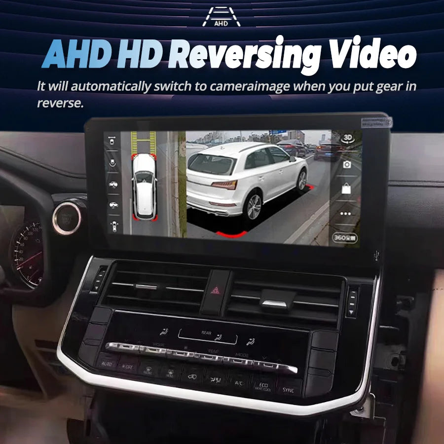 Car Radio For Toyota Land Cruiser LC300 2022 2023 QLED Screen Auto Android GPS Player Navi