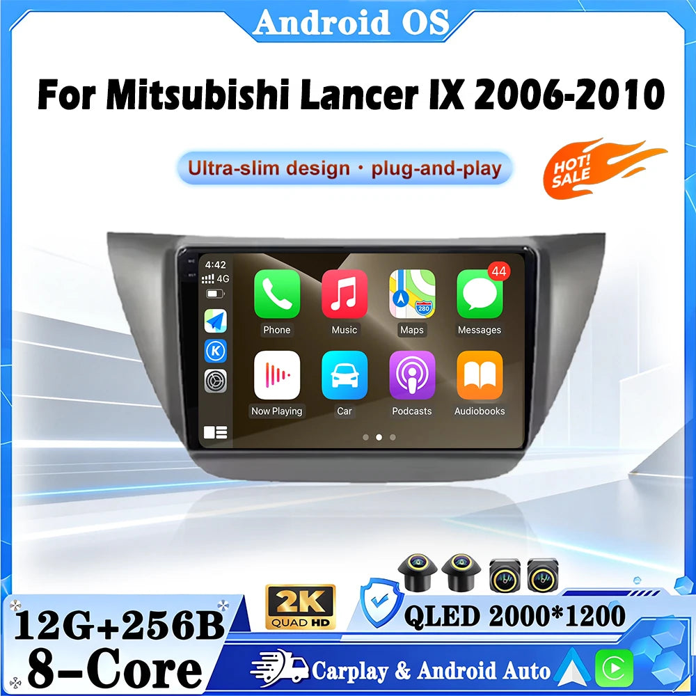 9 Inch For Mitsubishi Lancer IX 2006-2010 Car Radio Player 4G Stereo Multimedia Radio Navi