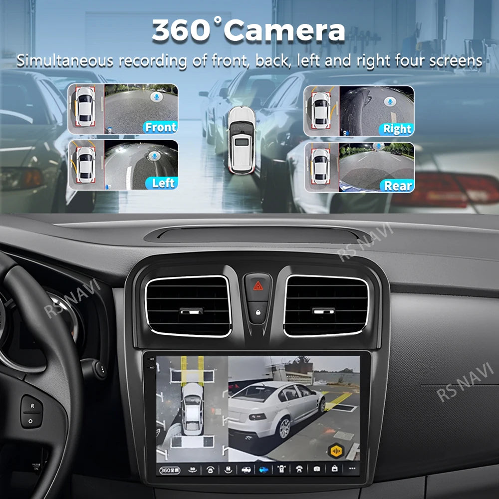 Android 16 For Renault Logan 2 2012 - 2022 Sandero 2 2013 -2022 2K QLED Stereo Car Radio M