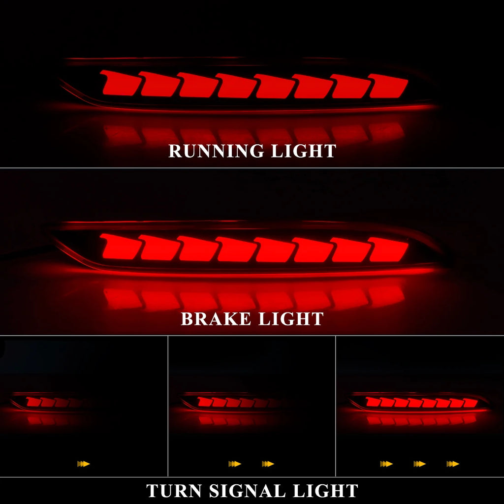 LED Rear Bumper Reflector Light For Chevrolet Cavalier 2020 2021 2022 Brake Warning Dynami | AUTOKITSHOP