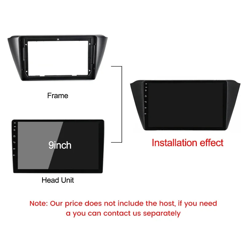 9'' Car Radio Frame Cable for Skoda Fabia 2015 Audio Face Plate Dask Kit Fascia Frame Line | AUTOKITSHOP
