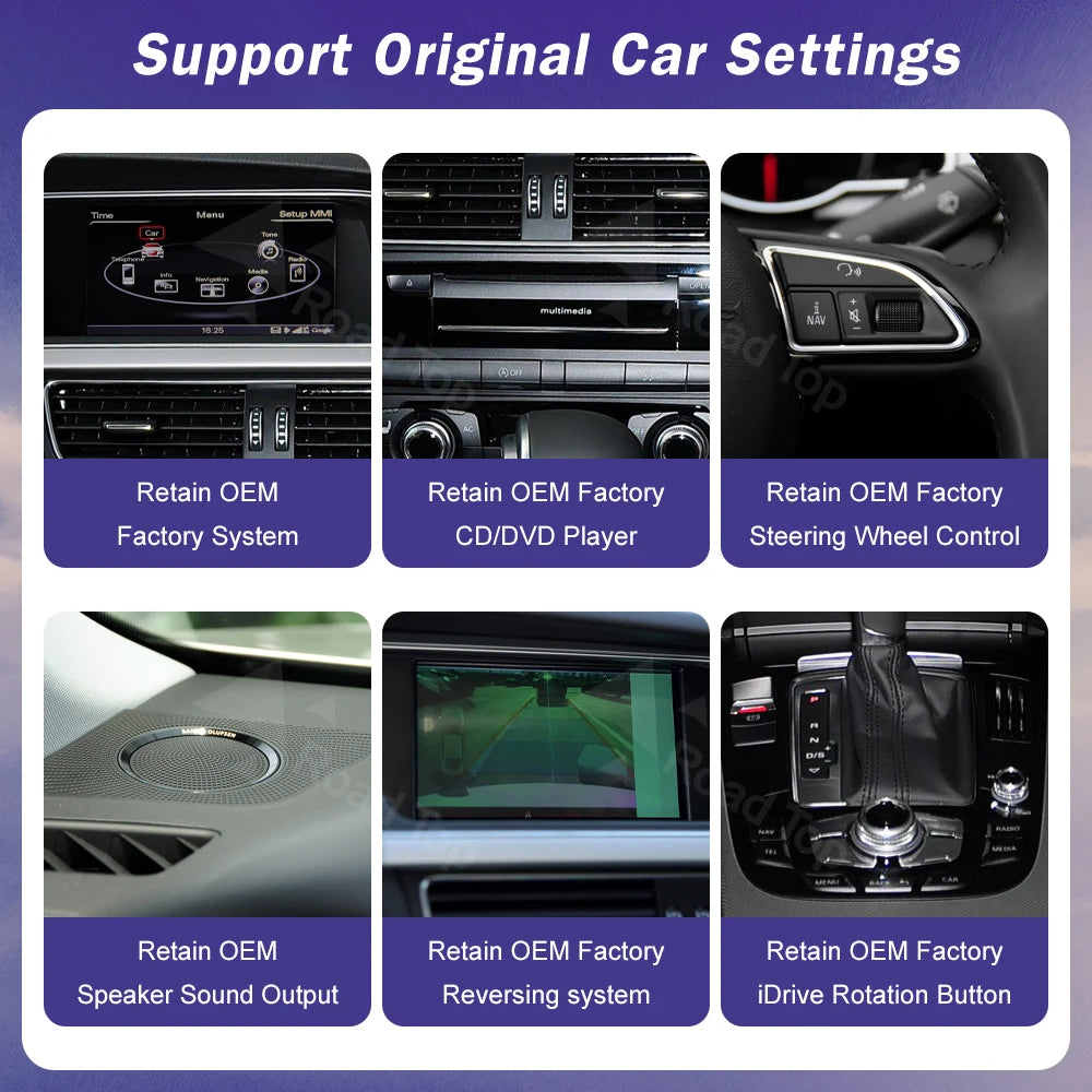 Linux 8.9/12.3inch Car Multimedia Touch Screen For Audi A5 2008-2016 with Wireless CarPlay | AUTOKITSHOP