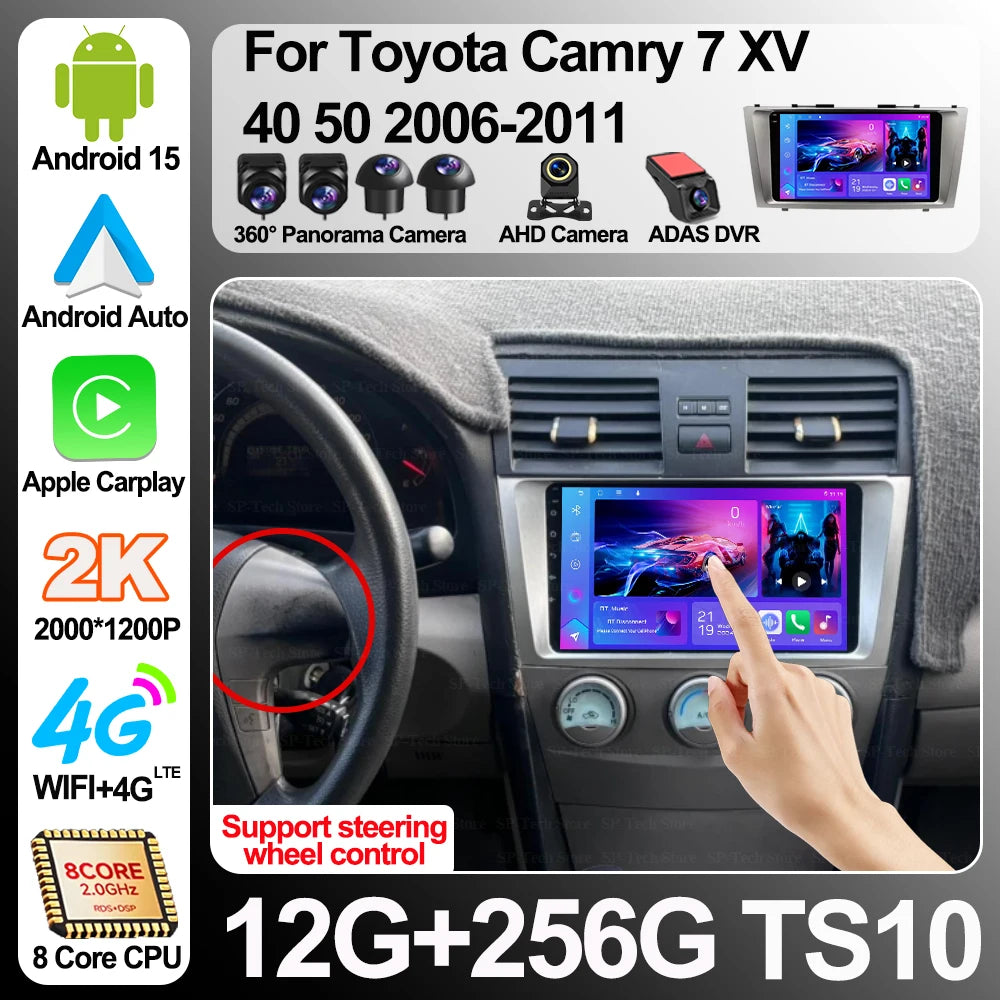 Android 16 For Toyota Camry 7 Xv 40 50 2006-2011 Car Radio Multimedia Video Player Navigat | AUTOKITSHOP