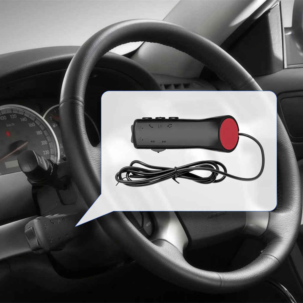 AD Car Steering Wheel Control Button 7 Key for Car Radio DVD GPS Multimedia Navigation Head Unit - Automotive LED Light