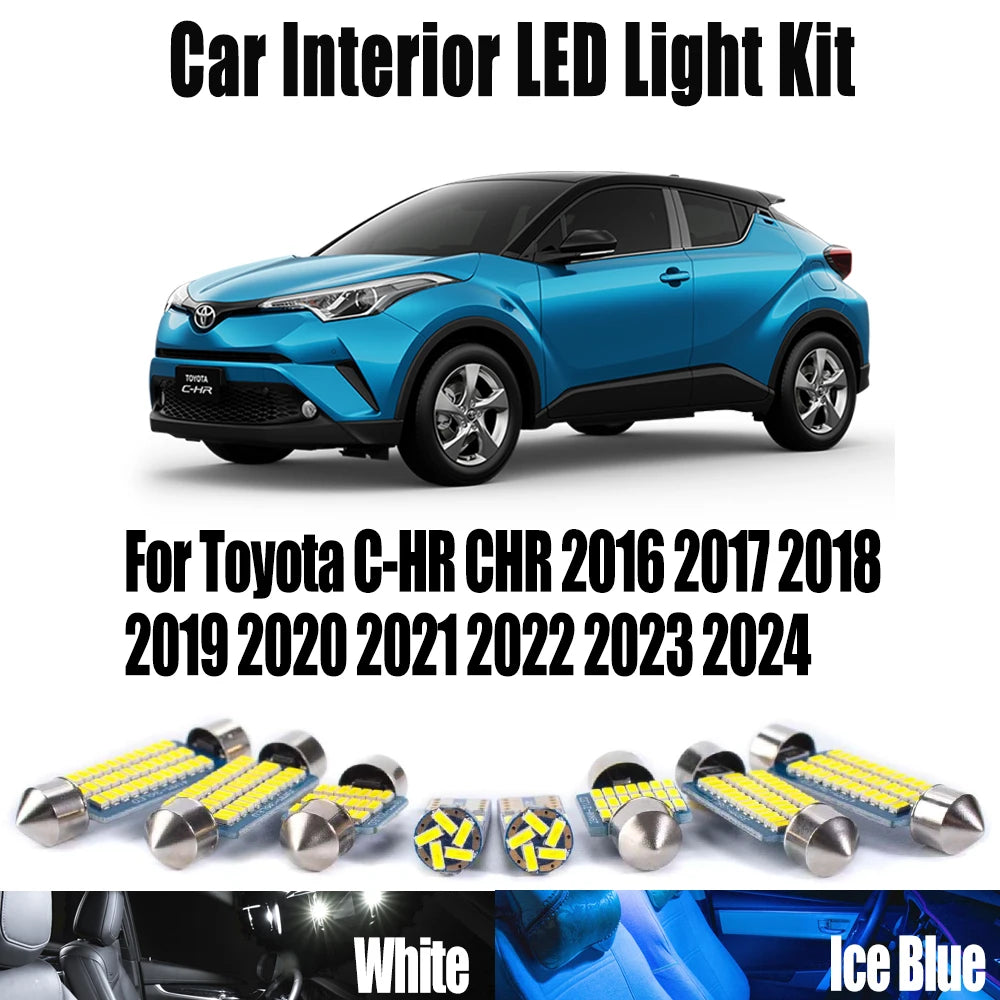 10-Piece LED Interior Light Kit for Toyota C-HR CHR - Canbus Error-Free Bulbs | AUTOKITSHOP
