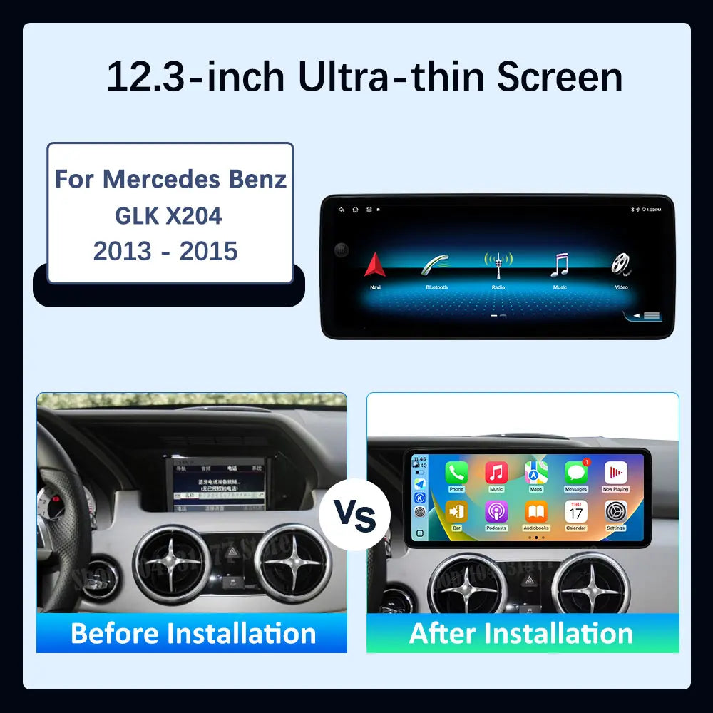 Car Radio Multimedia Video Player Android 16 for Mercedes Benz GLK X204 2013 - 2015 GPS 4G