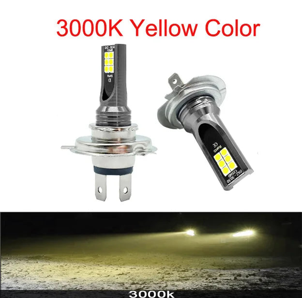 2Pcs LED H4 H7 H11 Car Headlight  H8 H9 H10 H1 H3 Car Fog Light Bulbs 9005 9006 Auto Driving Running Lamps 12000LM 80W 12V 24V