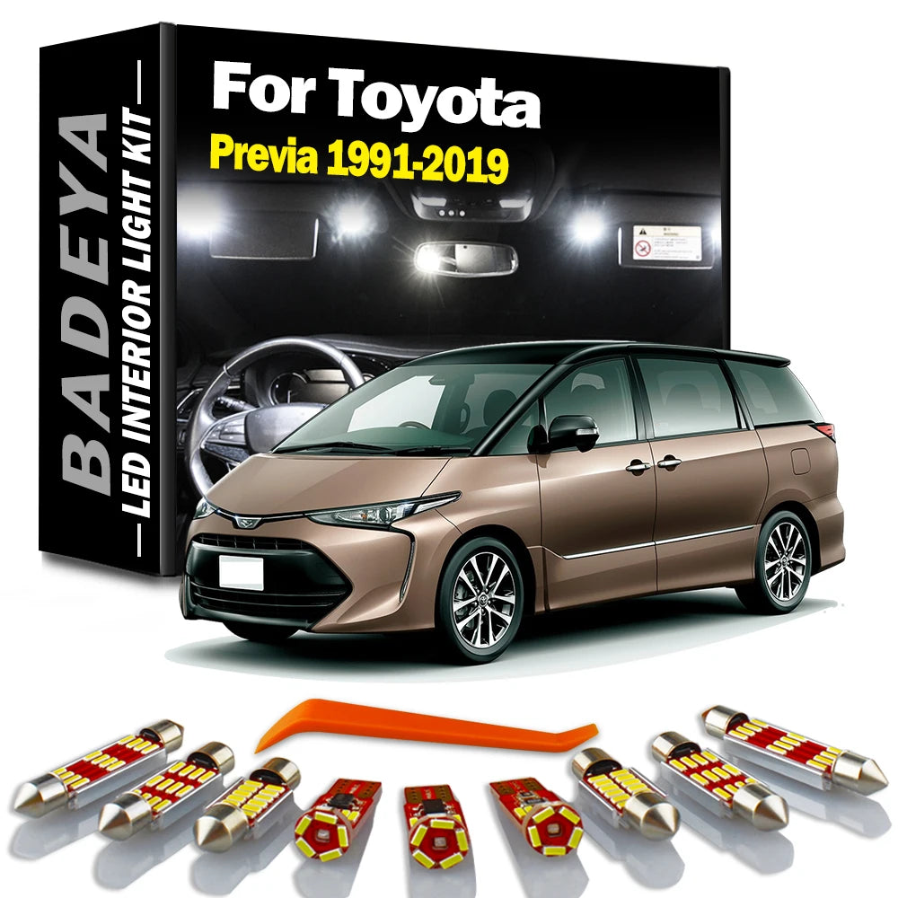 BADEYA For Toyota Previa Estima Tarago MK1 MK2 MK3 ACR30 ACR50 1990- 2018 2019 LED Interio