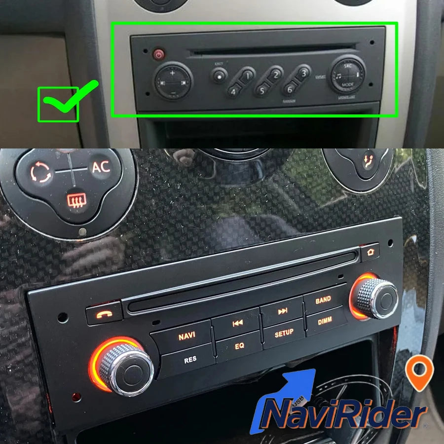 White/Orange Light OEM Style Control Panel To After Market Car Android Screen For RENAULT
